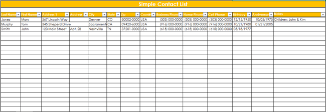 Excel Customer Database Template from www.doctemplates.net