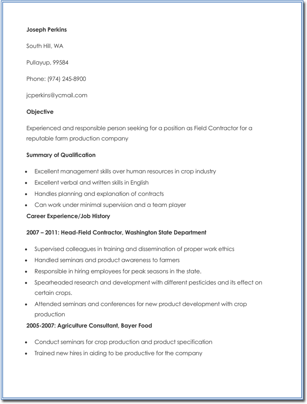 sample resume formats printable Resume Templates and Samples Best 20 Agricultural CV sample resume formats printable Resume Templates and Samples Best 20 Agricultural CV