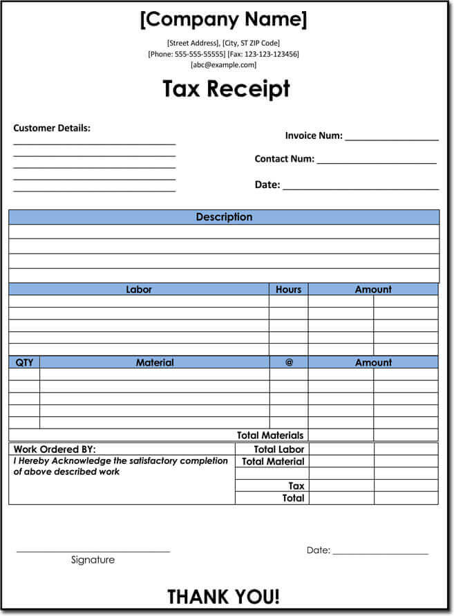 Excellent Donation Tax Receipt Form Template Beautiful : Receipt Templates