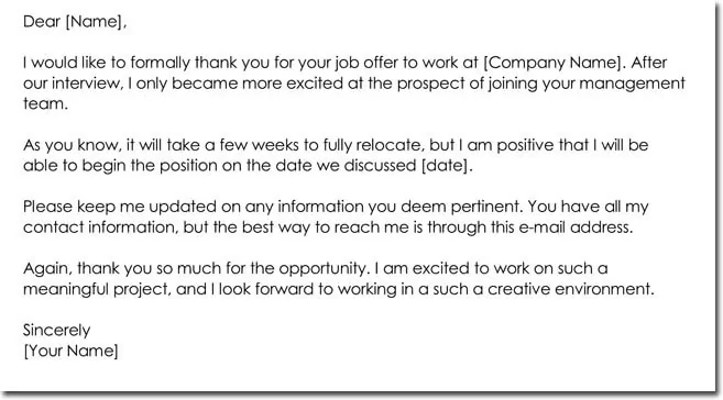 14 Sample Acceptance Letters Writing Letters Formats Examples