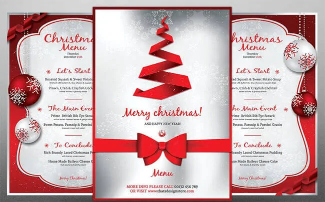 25 Best Christmas Food Menu Templates For Any Restaurant