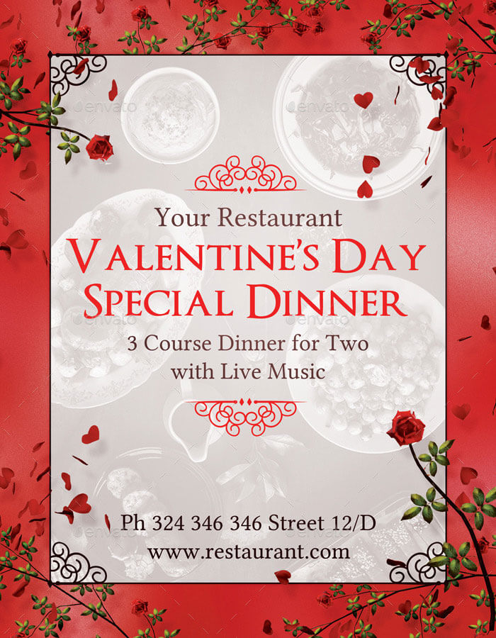 Valentine's Day Menu Templates 10+ Menu Design in PSD, EPS, PDF