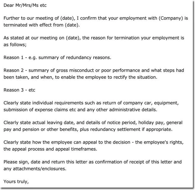 Exit Letter To Employee from www.doctemplates.net