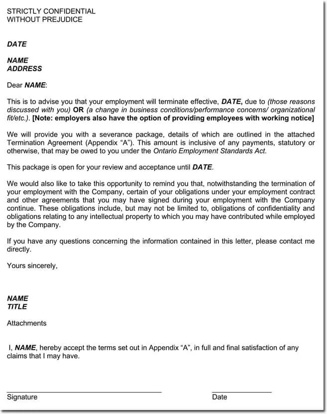 Termination Letter From Employer from www.doctemplates.net