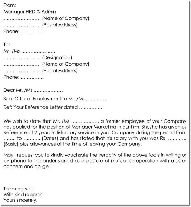 Employment Verification Letter Template Microsoft from www.doctemplates.net