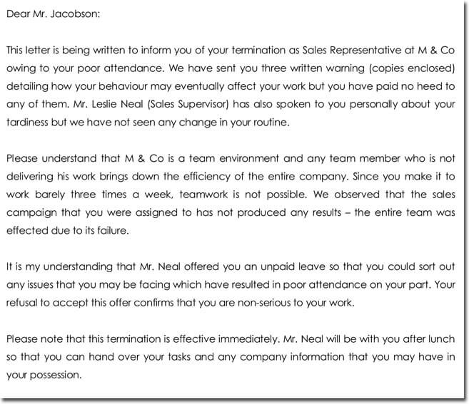 Sample Termination Letter To Employee Due To Downsizing from www.doctemplates.net