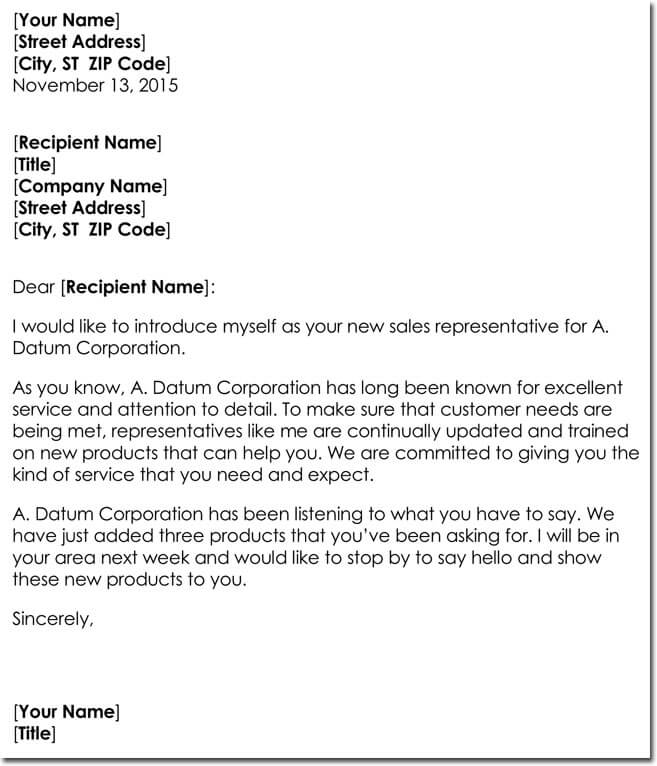 sample cover letter for introducing company profile