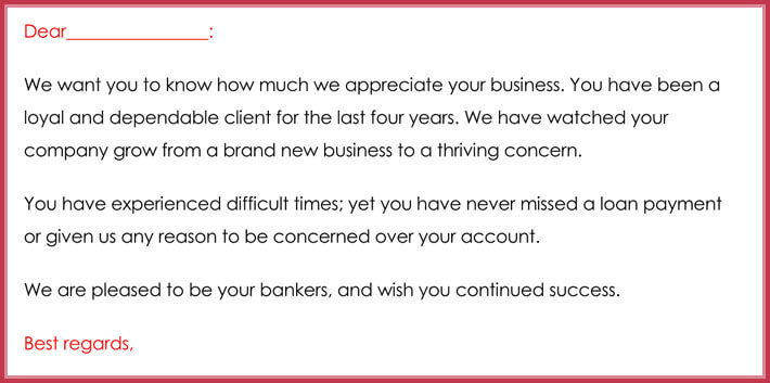 Thank You For Your Business Note Template