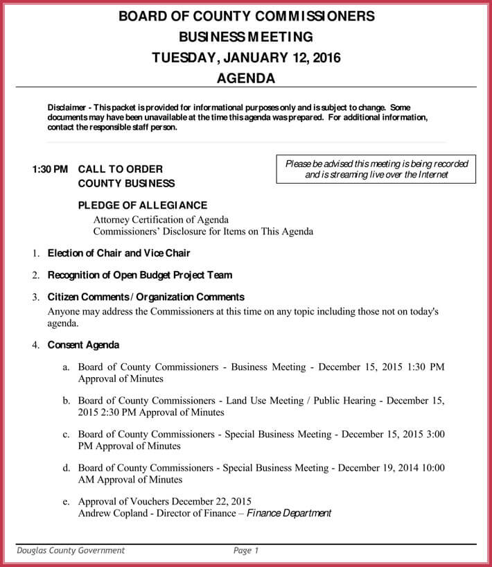 Weekly Meeting Agenda Template 9+ Samples, Formats in Word, PDF
