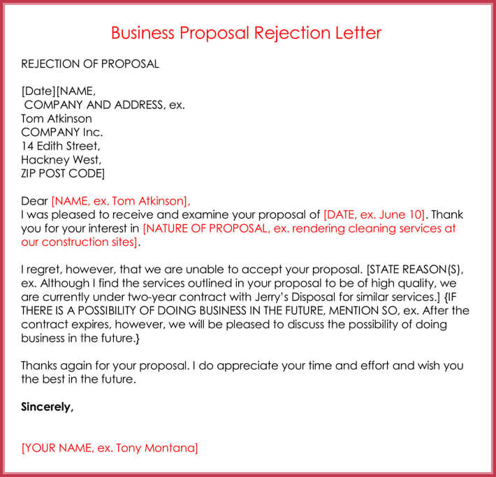 Business Proposal Letters Format