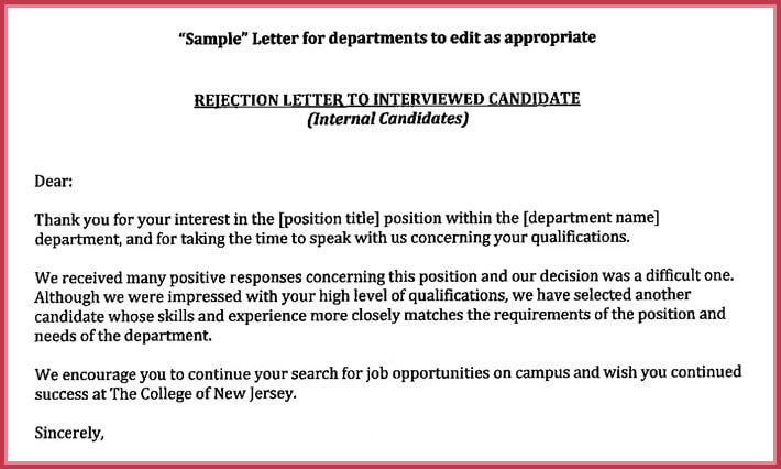 not being promoted when qualified Rejection Letters 20 Free Samples Formats for HR not being promoted when qualified Rejection Letters 20 Free Samples Formats for HR