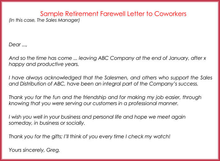 Funny Farewell Letter To Coworkers / Funny Farewell Messages and ...