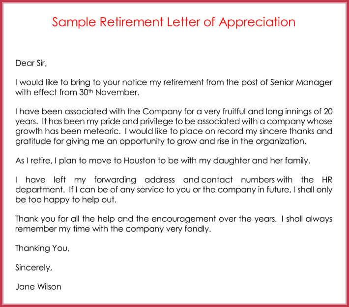 12 Free Retirement Letter Templates How to Write
