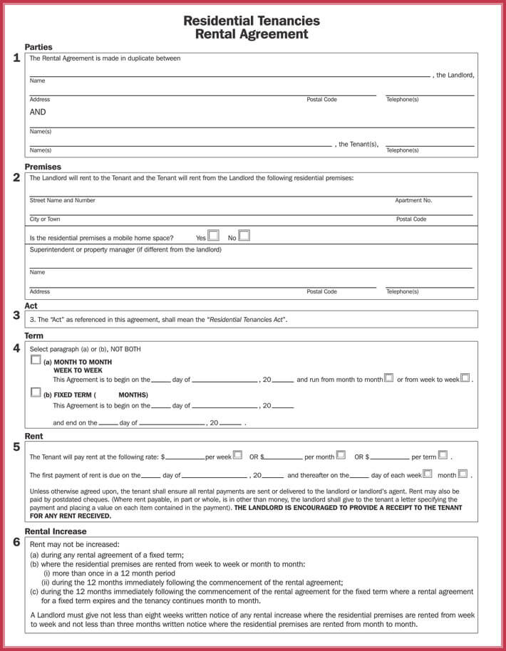 Apartment Rental Agreement 10 Sample Forms Free Download