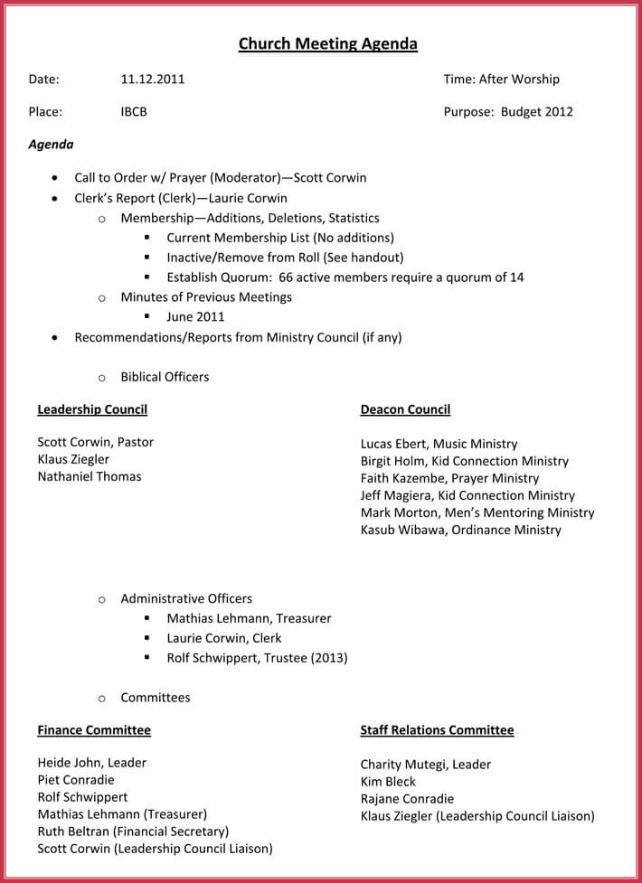 7+ Staff Meeting Agenda Templates, Samples in Word & PDF Format