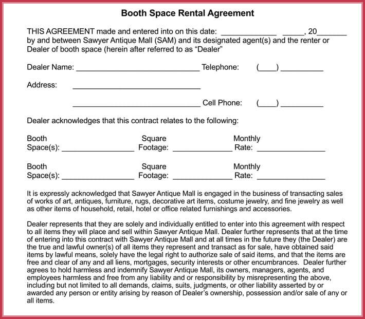 Editable Simple Rental Agreement Template Word