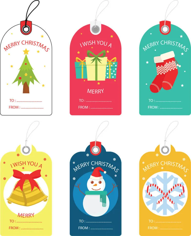 Free Christmas Gift Tag Templates (Editable & Printable) Throughout Free Gift Tag Templates For Word