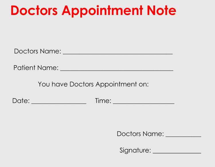 36 free fill in blank doctors note templates for work school