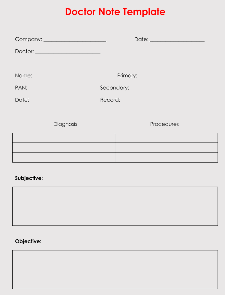 Free Printable Doctors Note For Work