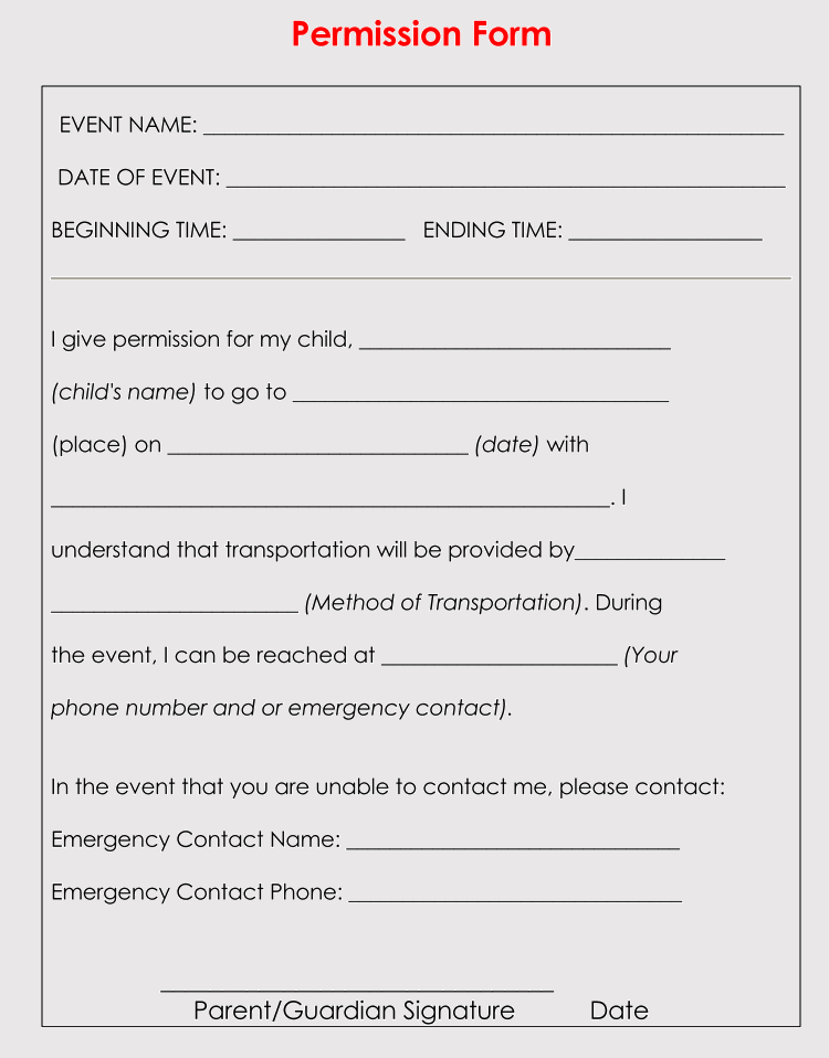 10 Free Field Trip Permission Slip Templates (Word | PDF)