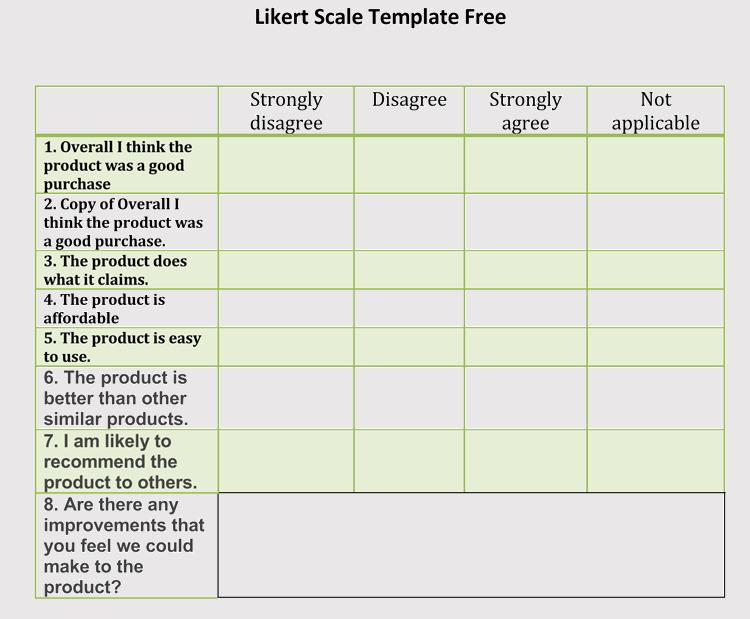 7 Point Likert Scale Survey Template 02