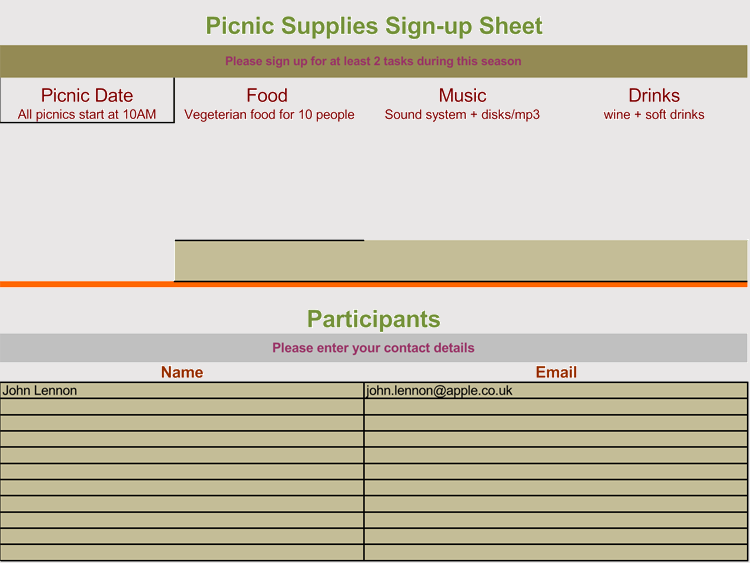 Sign-in Sheet Templates for Excel 01