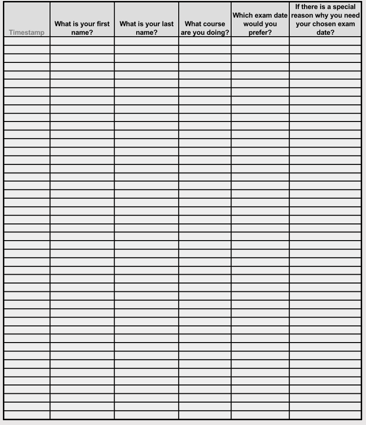 Party Sign-Up Sheet Template 02