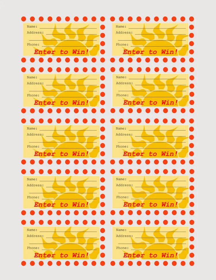 45+ Free Raffle Ticket Templates | Make Your Own Tickets