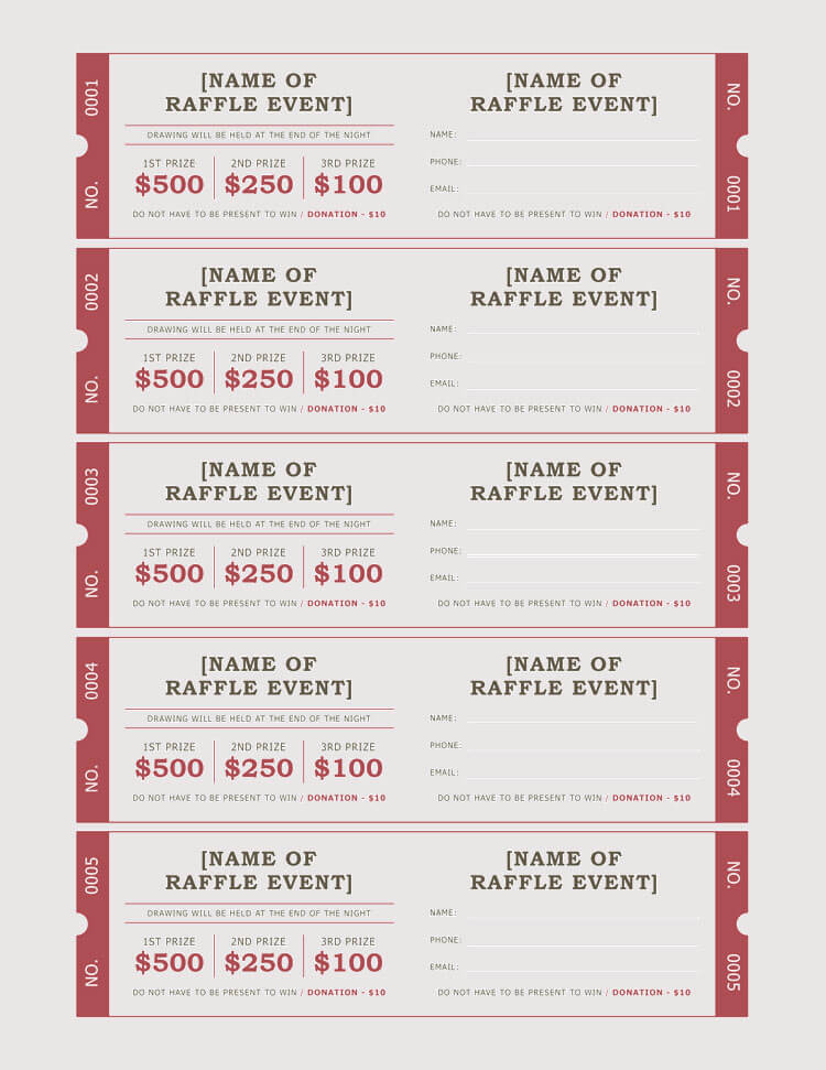 How To Create A Raffle Ticket Template In Word