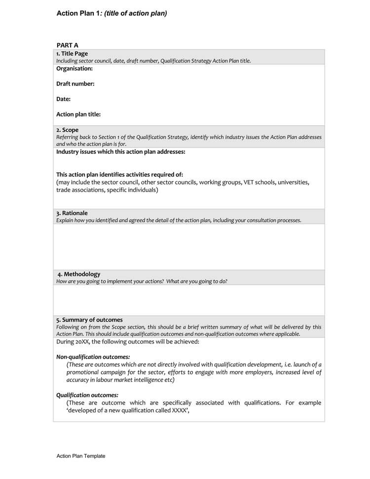 Qualification Strategy Action Plan Sample