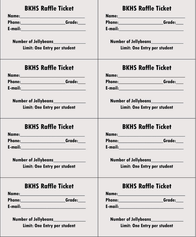 Raffle Ticket Template FREE DOWNLOAD Aashe