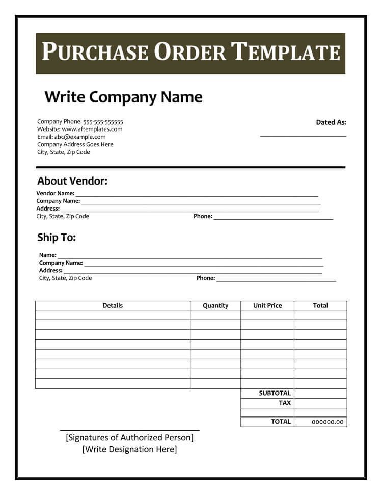 Purchase Request Form Template Excel