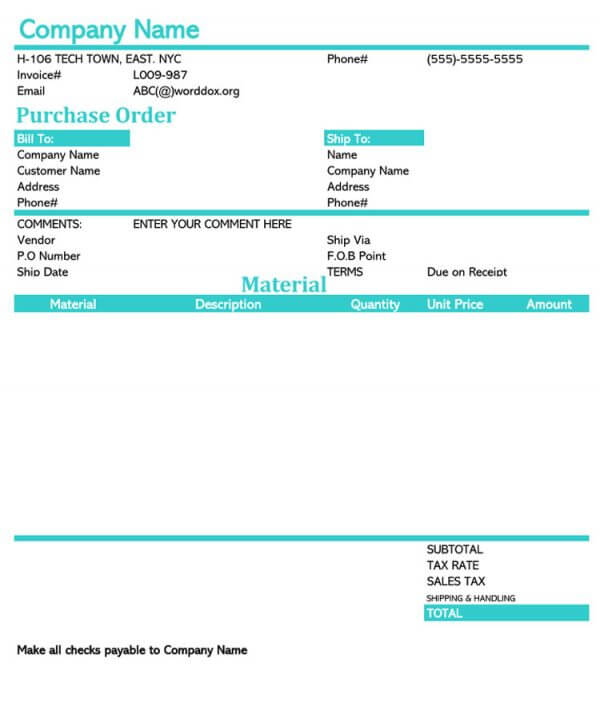 40+ Free Purchase Order Templates (Forms) | Excel, Word, PDF