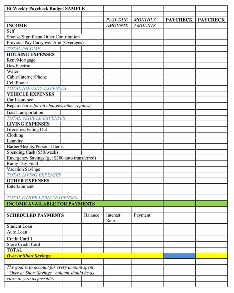 How to Budget BiWeekly 4 Easy Steps (11 Free Templates)