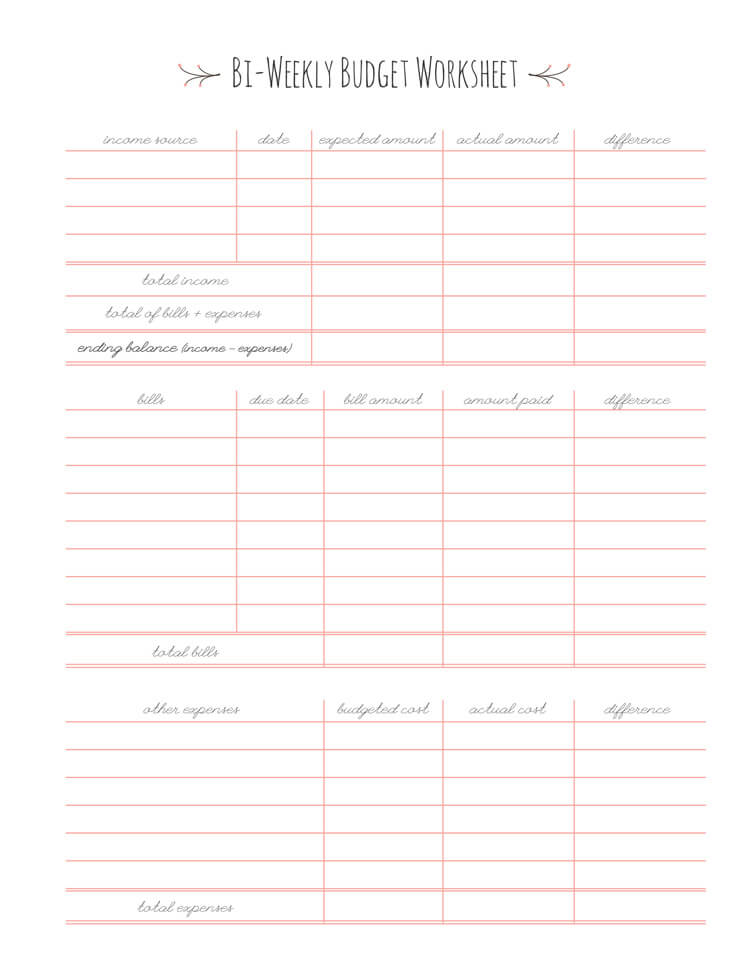 Paycheck Budget Template from www.doctemplates.net