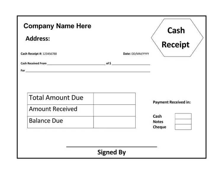 Cash Receipt Template Free from www.doctemplates.net