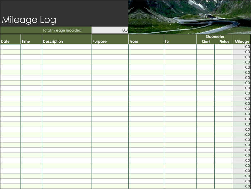 25 Free Mileage Log Templates (Excel Word PDF)