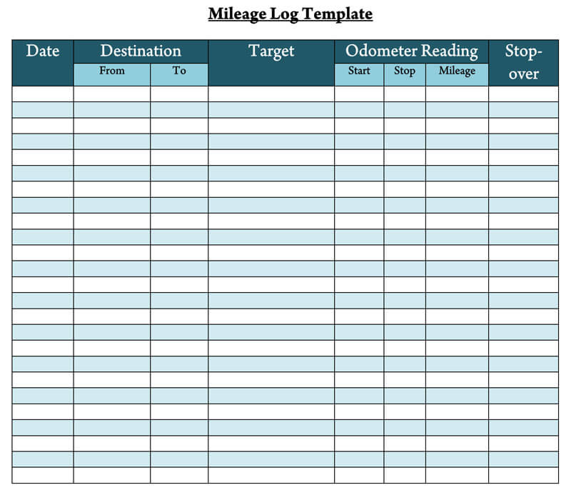 Mileage Report Template Excel Excel Templates mileage-report-template-excel-excel-templates