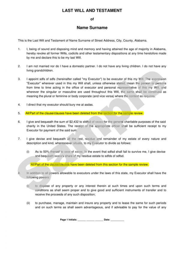 35 Free (Blank) Last Will and Testament Forms (Word - PDF)