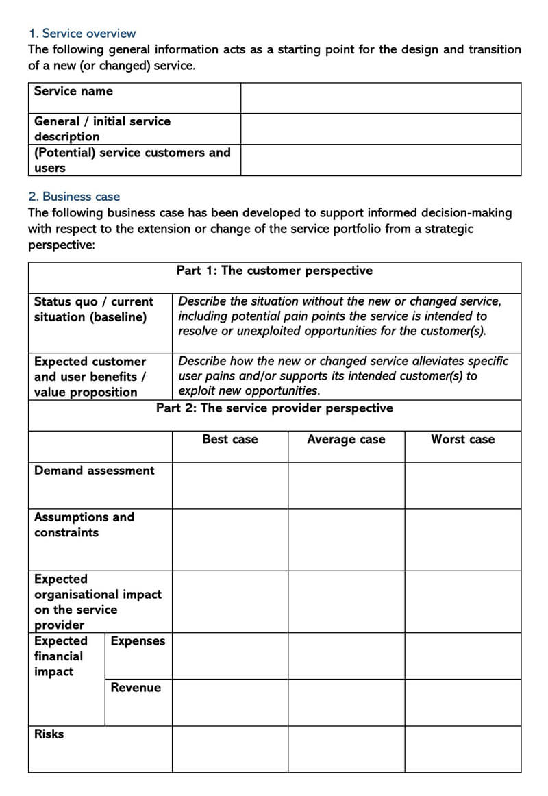 Business Transition Plan Template