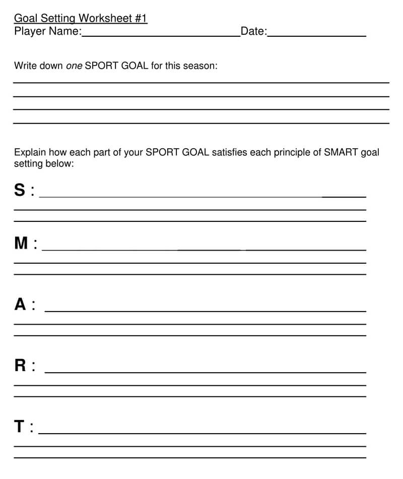 Free SMART Goals Setting Worksheet 01