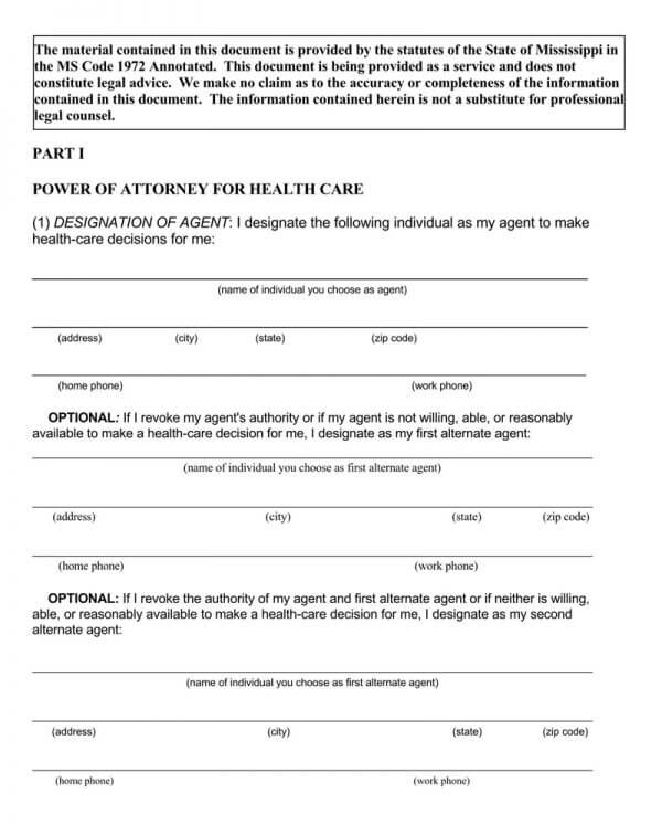 Free (Blank) Living Will Forms (Advance Directive)