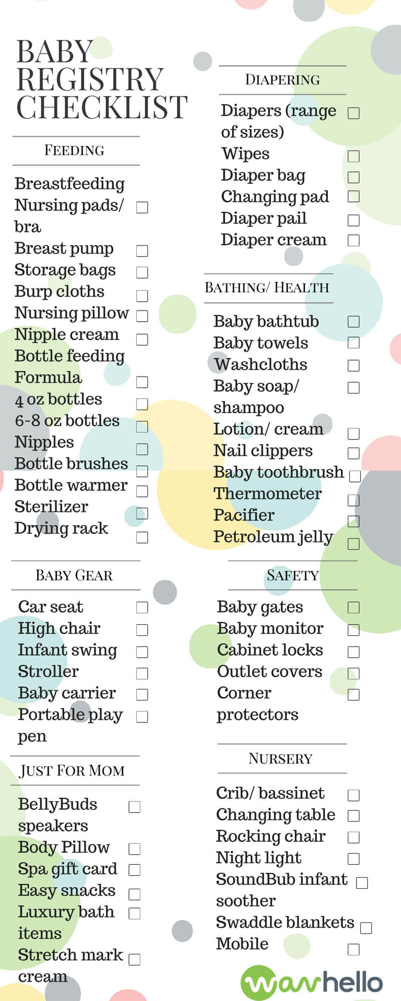 Baby Registry PDF Checklist 01