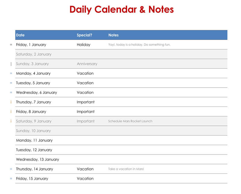 32 Free Daily Planner Templates (Word, Excel & PDF)