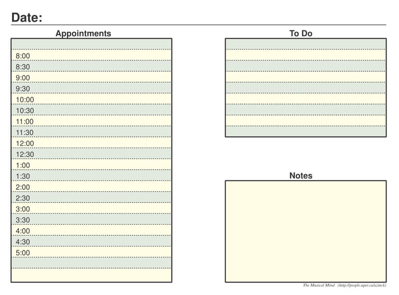 Daily Planner Template PDF 07