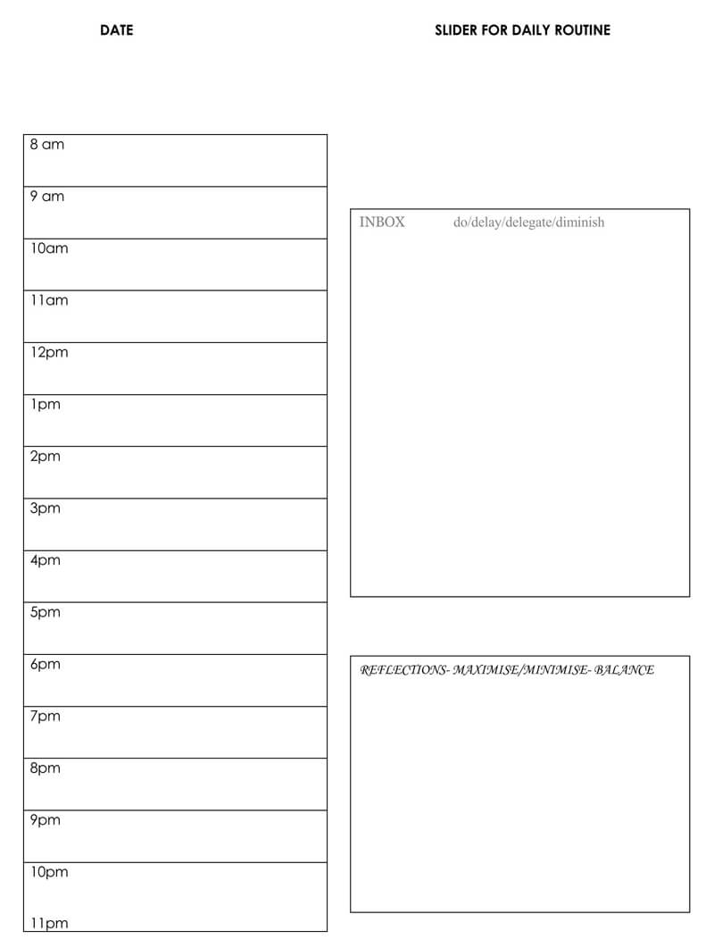 Daily Planner Word Template 08