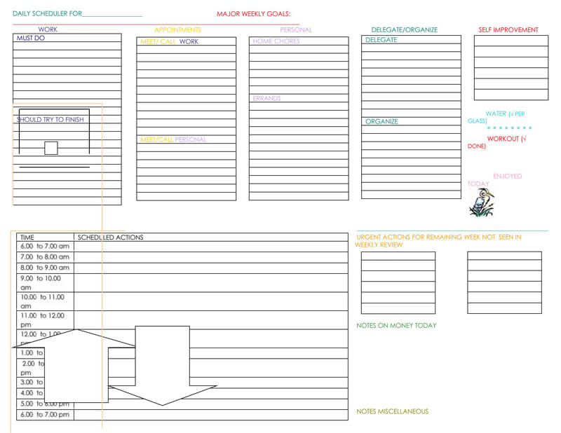 32 Free Daily Planner Templates (Word, Excel & PDF)