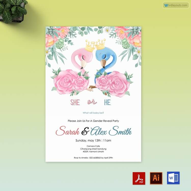 Gender Reveal Preview Gender Reveal Invitation Free