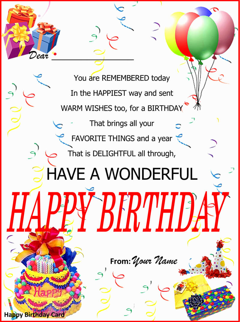 21+ Free Birthday Card Templates (for Word, PSD, AI) With Microsoft Word Birthday Card Template