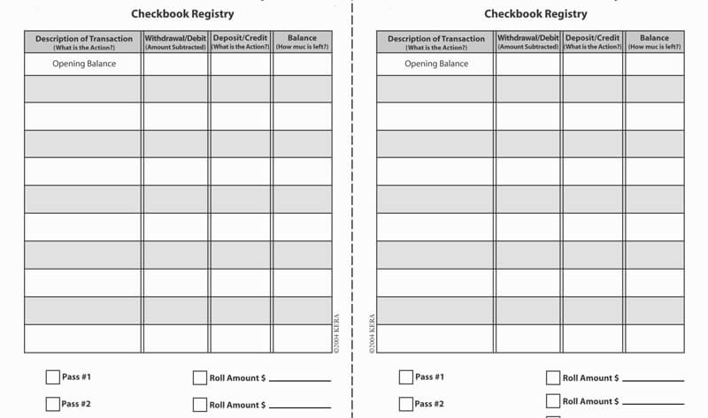 Free Checkbook Register Template 11